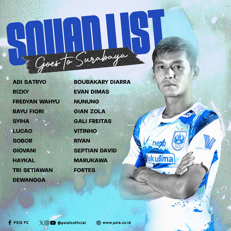 PSIS Semarang Siap Tempur di BRI Liga 1, Hadapi Persebaya Surabaya di Stadion GBT, Membawa 21 Pemain