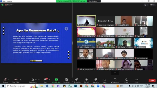 Antisipasi Cyber Hack Diskominfo Kota Kediri Ikuti Literasi Keamanan Digital