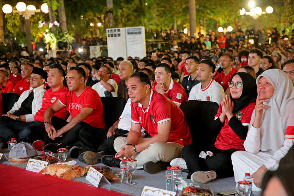 Nobar Tim U 23 Indonesia Kontra Irak di Stadion G10N Surabaya, Terjunkan 427 Personel, Awas Parkir Selangit !