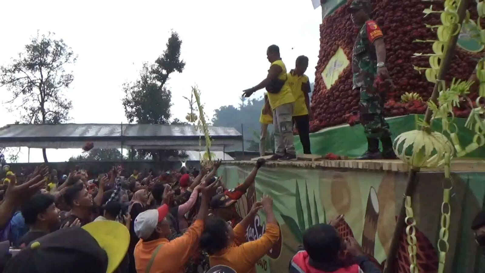 Andum Salak Wonosalam Jombang, Ribuan Warga Berebut 2.024 Kilogram Salak