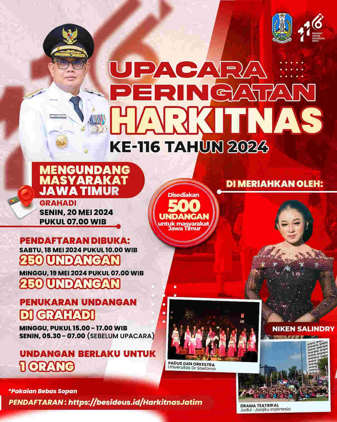 Niken Salindry Tampil Menghibur Acara Harkitnas di Gedung Grahadi Surabaya, Pemprov Undang 500 Warga Jawa Timur