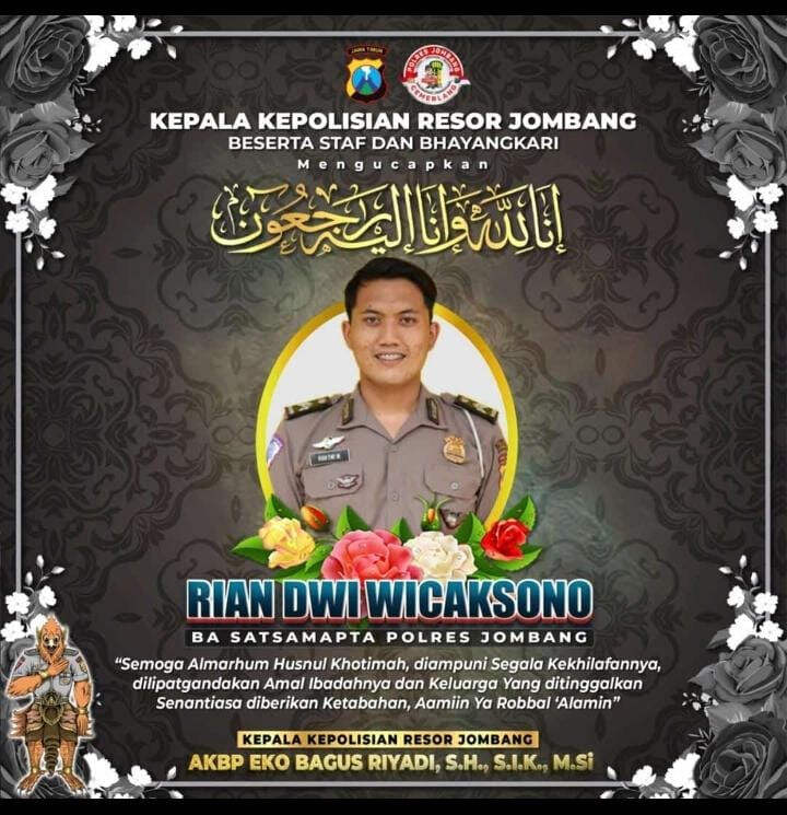 Diduga Dibakar Istri, Anggota Polres Jombang Meninggal