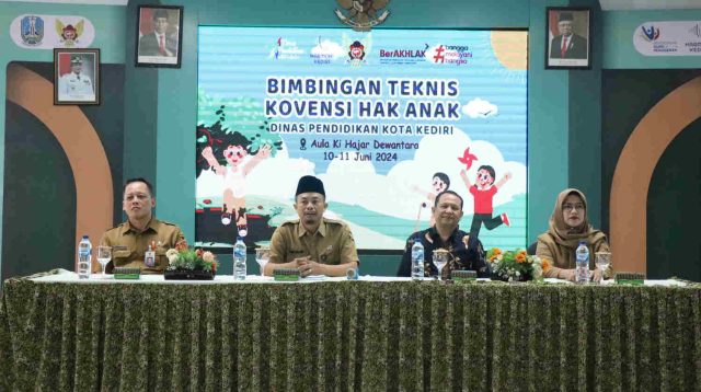 Fokus Lindungi dan Pemenuhan Hak Anak Sekolah, Dinas Pendidikan Kota Kediri Adakan Bimtek Konvensi Hak Anak