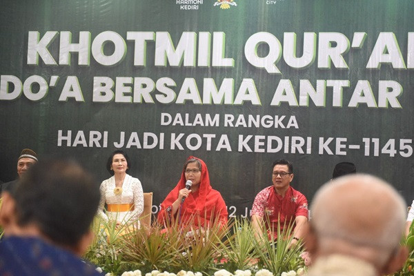 Doa Bersama Antar Umat Beragama HUT ke-1.145 Kota Kediri, Pj Walikota Zanariah Harapkan Kerukunan Tetap Terjaga