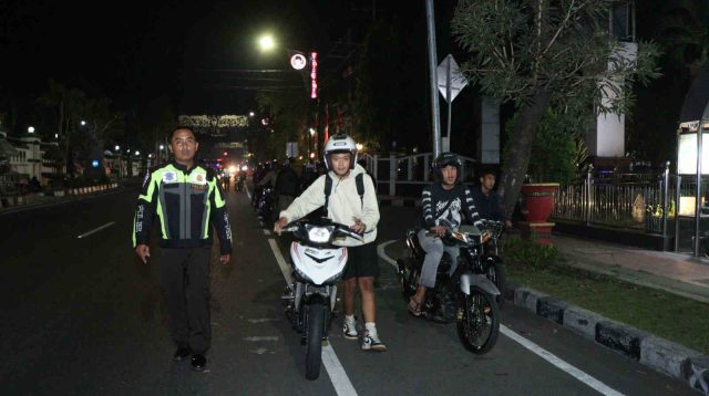 Razia Knalpot Brong di Blitar, Amankan Puluhan Motor