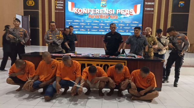 Operasi Sikat Semeru, Polres Blitar Kota Tangkap 10 Tersangka, Ada Residivis dan Wajah Baru