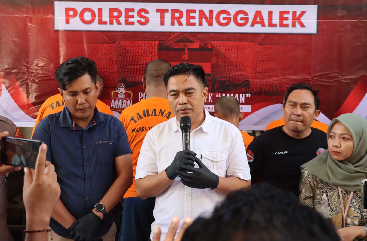 9 Pengedar Narkoba Ditangkap, Polres Trenggalek Sita 22,64 Gram Sabu dan 9.377 Dobel L 