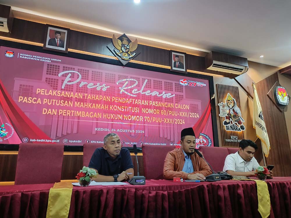 Pasca Putusan MK, KPU Kabupaten Kediri Umumkan Ubah Syarat Minimal Dukungan Pilbup 2024