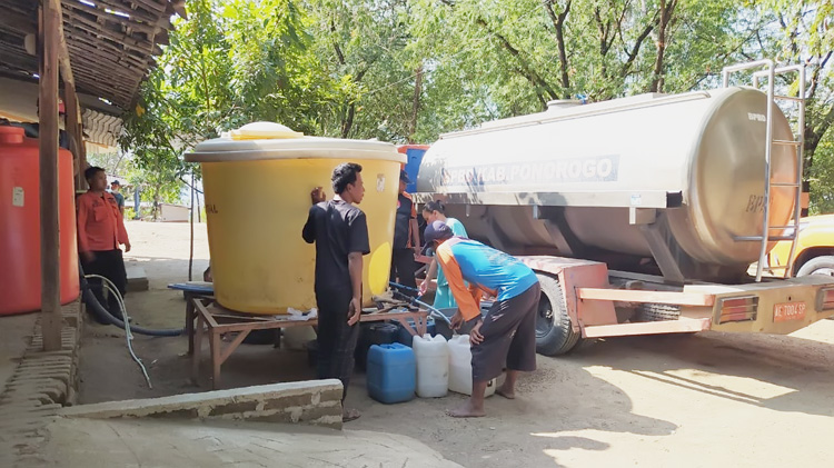 Kekeringan Meluas, BPBD Kabupaten Ponorogo Catat Ratusan KK Terdampak