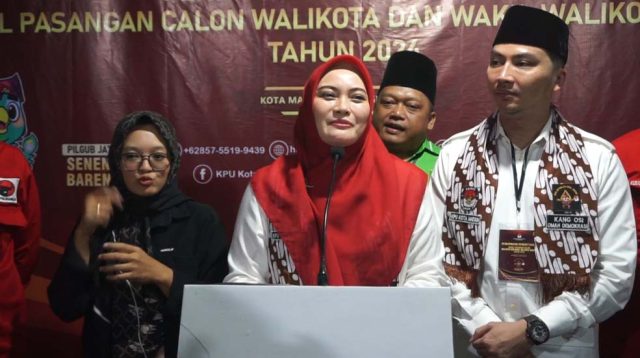 Siap Berkompetisi di Pilkada Kota Madiun, Paslon Inda-Aldi Mendaftar ke KPU di Injuri Time