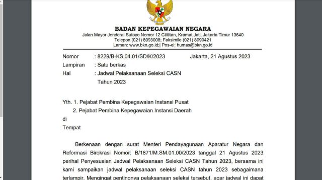 Pendaftaran Seleksi CASN 2023 Segera Dibuka, Kementerian PANRB Ingatkan Modus Penipuan