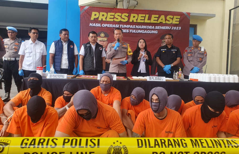 Operasi Tumpas Semeru 2023, Polres Tulungagung Amankan Belasan Kurir Narkoba