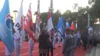 Kirab Pemilu, KPU Jombang Terima 18 Bendera Parpol