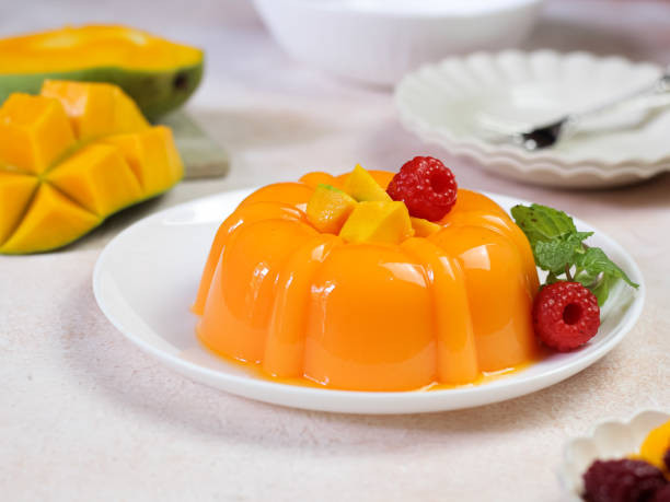 Bikin Nagih! Resep Puding Mangga dengan Kombinasi Buah Tropis dan Saus Vanilla