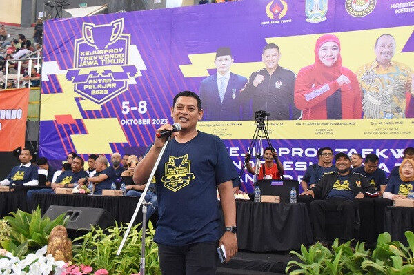 Kejurprov Taekwondo antar Pelajar se-Jawa Timur, Wali Kota Kediri Ingin Mengolahragakan Masyarakat
