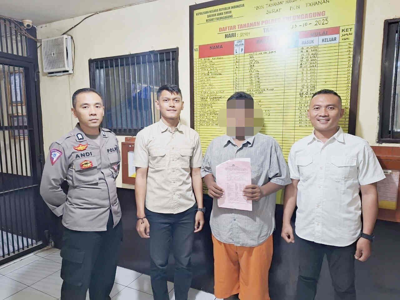 Gadaikan Motor dan Mobil Teman, Warga Desa Pinggirsari Tulungagung Diringkus Polisi