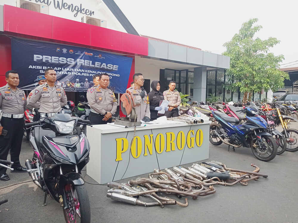 Polres Ponorogo Amankan 238 Kendaraan, Kapolres: 70 Persen Pelaku Balap Liar Pelajar