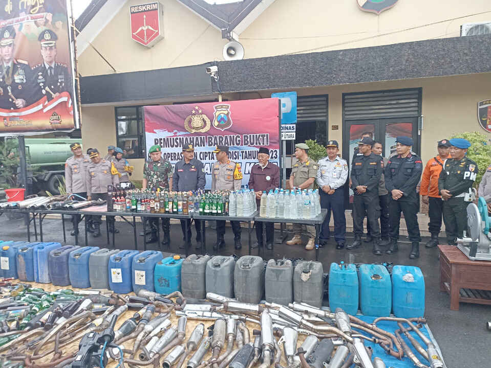 Barang Bukti 4 Bulan Dimusnahkan Polres Madiun Kota