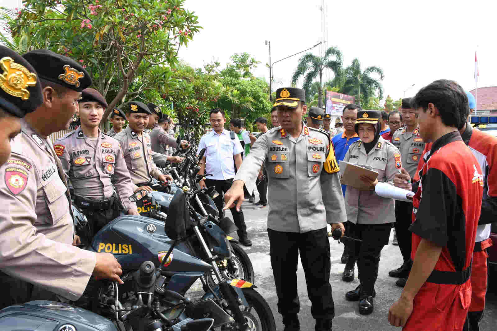 Jelang Pemilu 2024 Kapolres Madiun Kota Cek Kendaraan Dinas