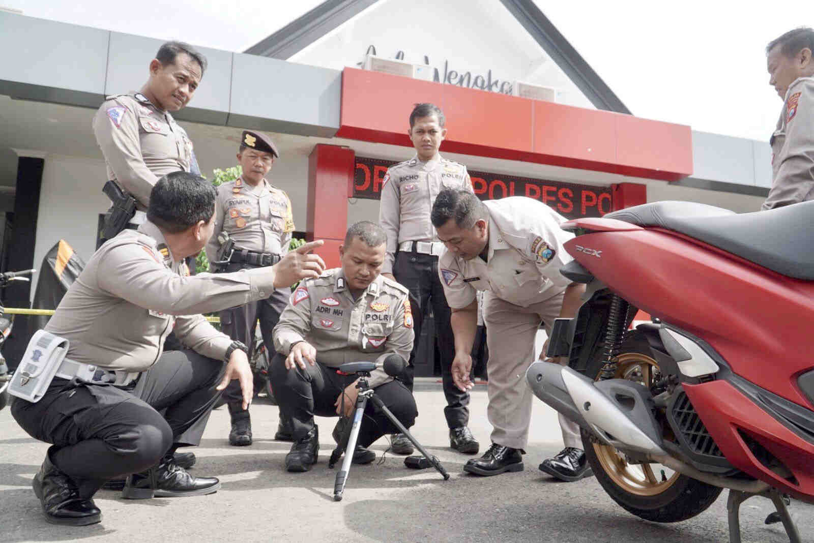 Satlantas Polres Ponorogo Dilatih Penggunaan Alat Pengukur Kebisingan