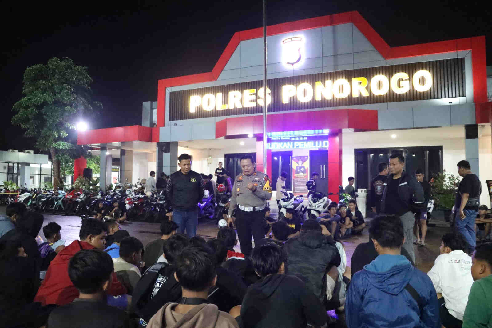 Razia Balap Liar dan Knalpot Brong di Ponorogo, Puluhan Kendaraan Diamankan
