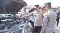 Kendaraan Dinas Diperiksa di Mako Polres Kediri