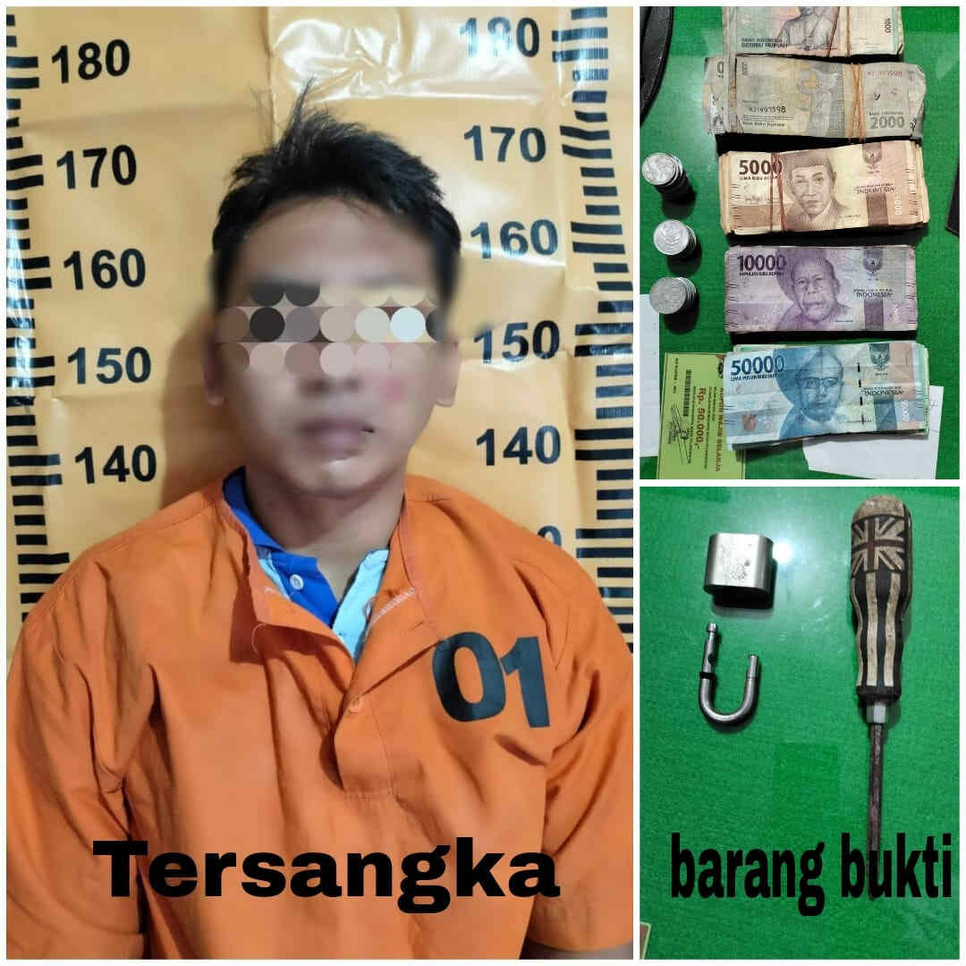 Warga Desa Wajak Kidul Tulungagung Diringkus usai Ketahuan Bobol Kotak Amal