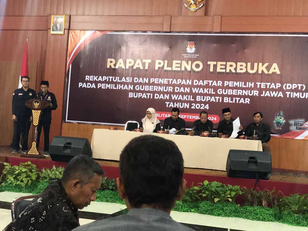 Rapat Pleno KPU, DPT Pilkada 2024 Kabupaten Blitar Tembus 963.511 Kepala