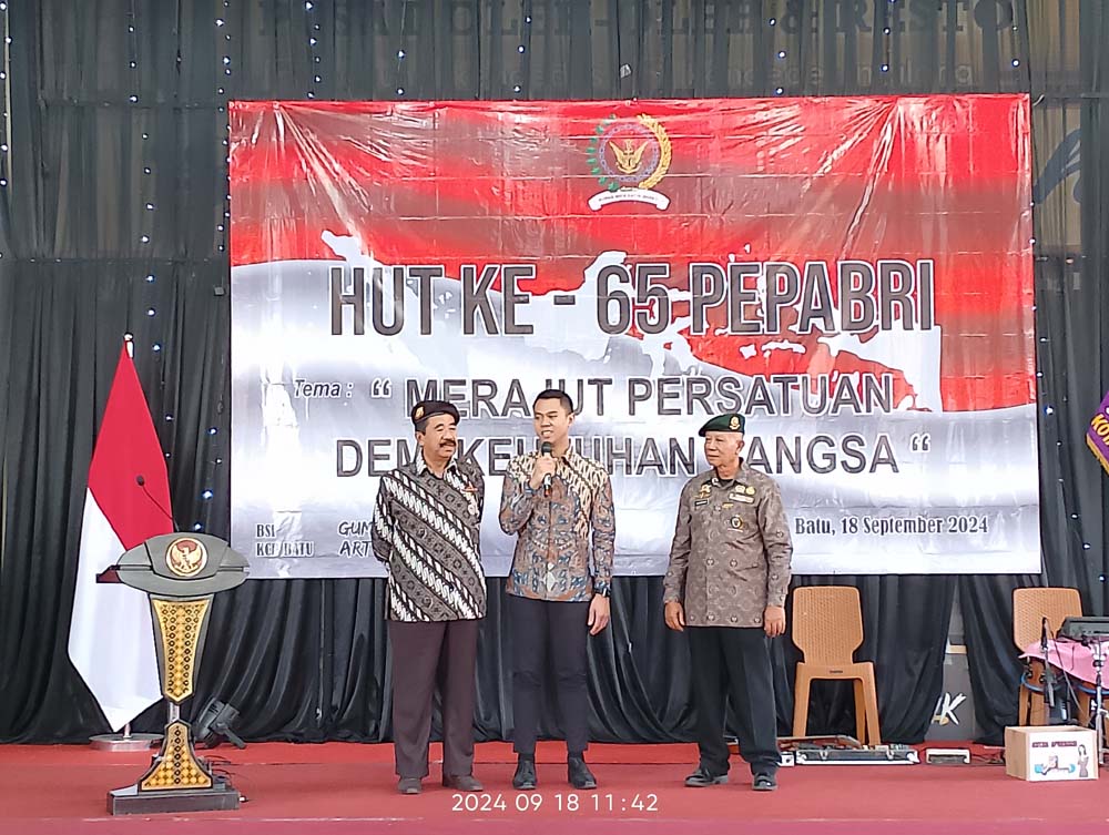 Hadir Bersama Pj Walikota Batu, ini Harapan Firhando Gumelar di HUT ke-65 Pepabri