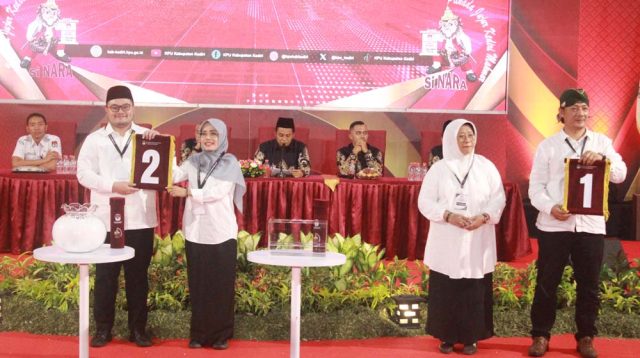 KPU Kabupaten Kediri Tetapkan Nomor Urut Paslon Peserta Pilbup Kediri 2024
