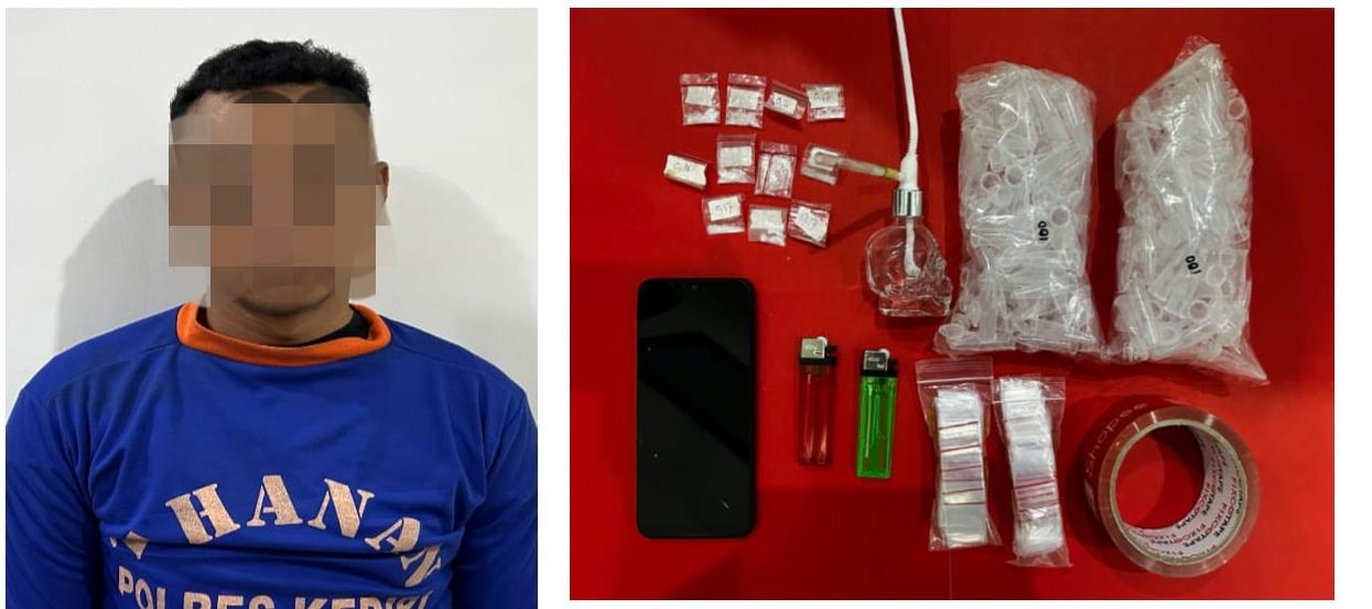 Gerebek Kos-kosan di Kediri, Sita Paket Sabu Siap Edar