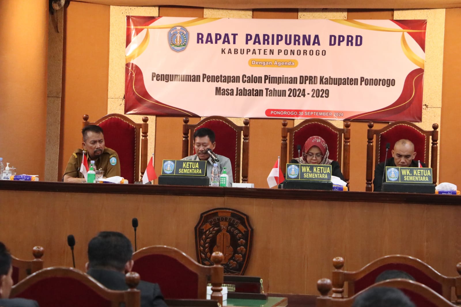 DPRD Ponorogo Umumkan Nama-nama Pimpinan Dewan Periode 2024 - 2029