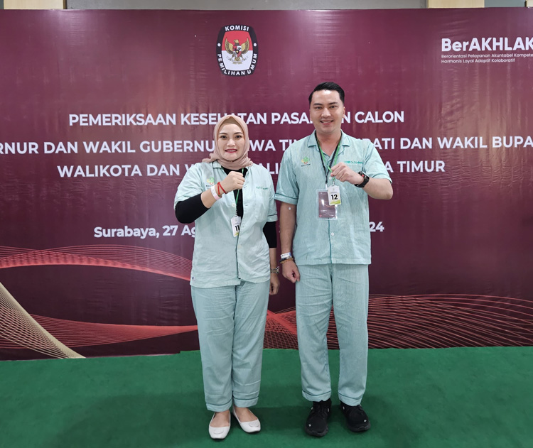 Rangkaian Proses Tahapan Pilkada Kota Madiun, Bapaslon Inda-Aldi Jalani Tes Kesehatan