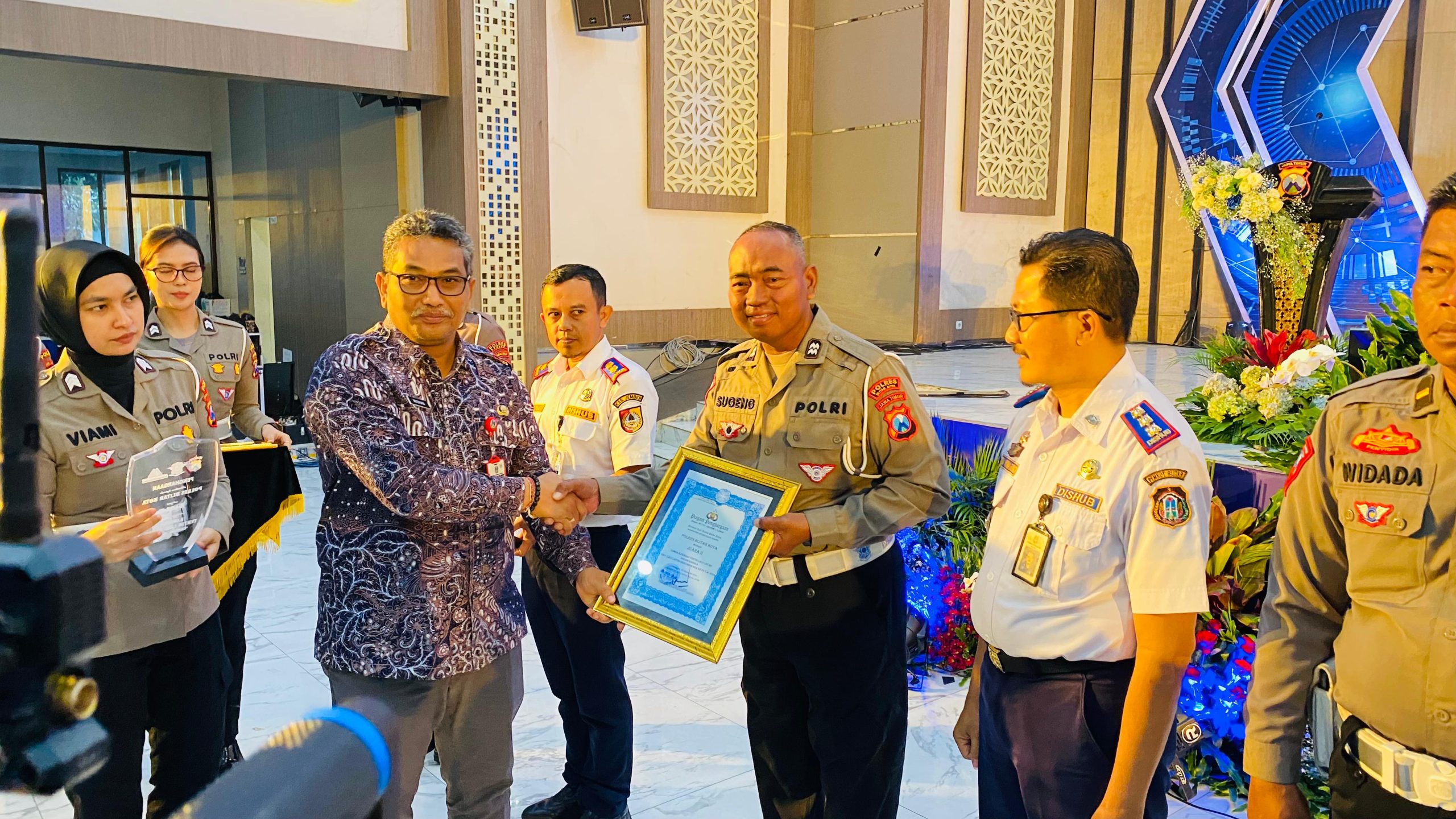 Kota Blitar Juara 2 Kawasan Tertib Lalu Lintas Tingkat Polda Jatim