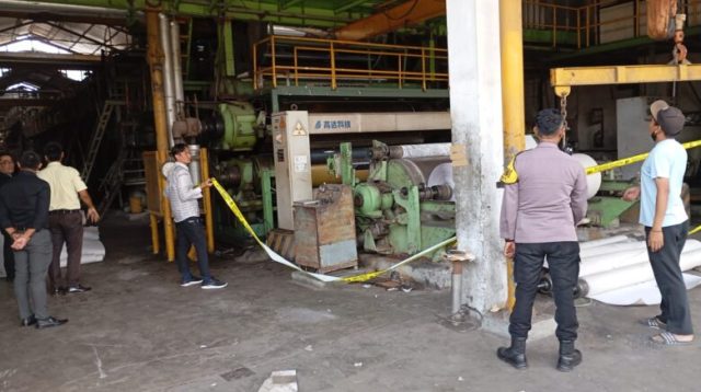Buruh Pabrik Kertas Tewas Terjepit Mesin Penggiling