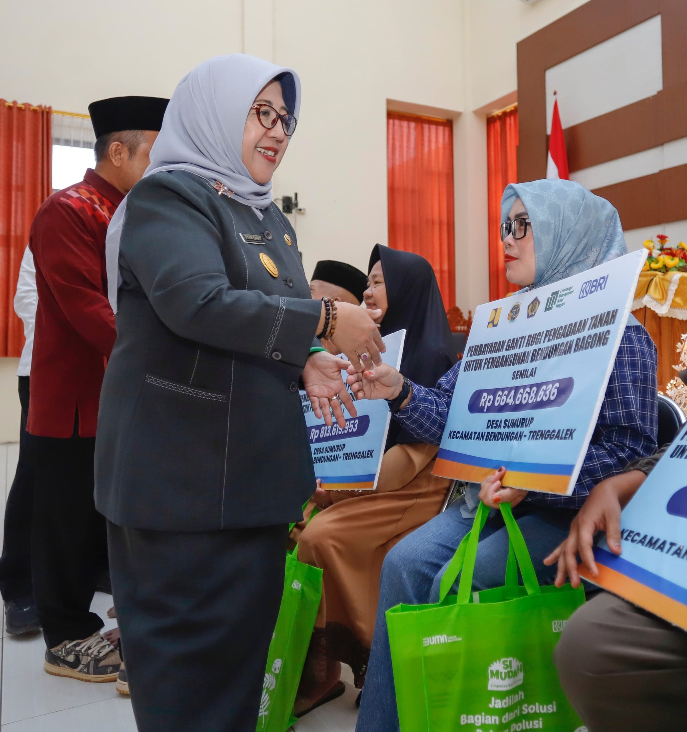 39 Warga Terima Ganti Rugi Pembangunan PSN Bendungan Bagong Trenggalek, BPN : Pengadaan Tanah Hampir 50 Persen