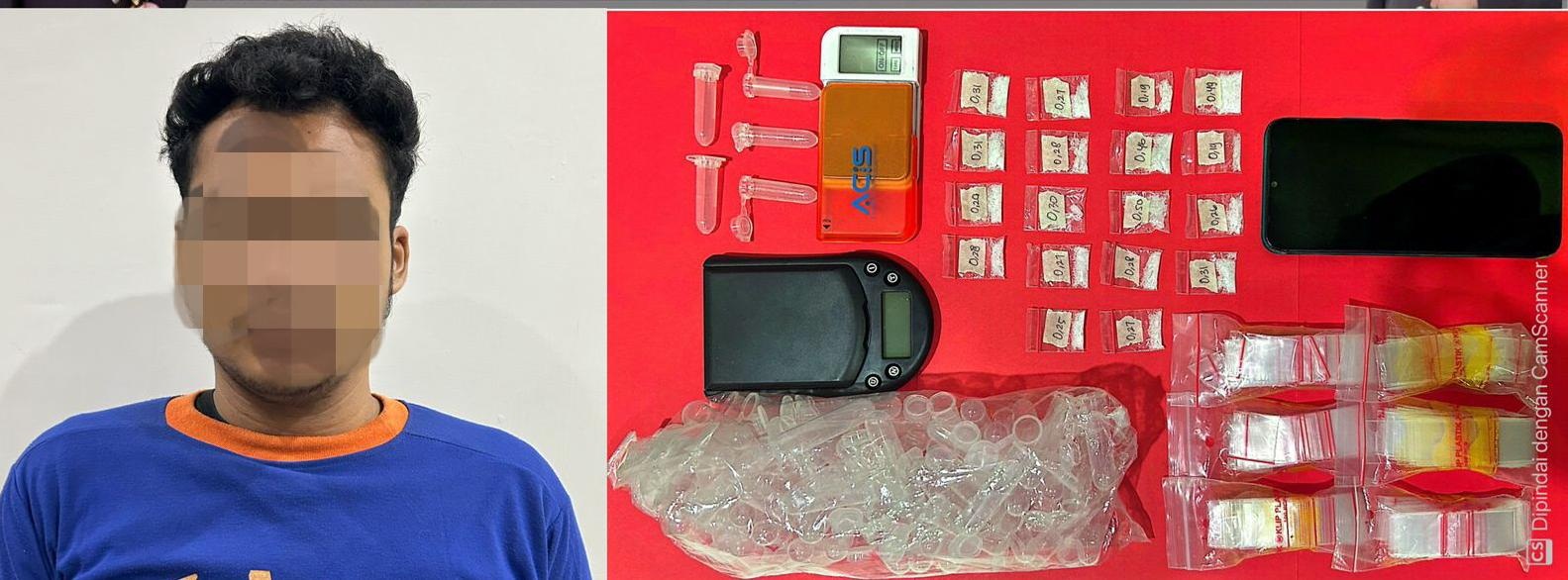 Bawa Narkotika Jenis Sabu, Pria Asal Kandangan Menginap di Polres Kediri