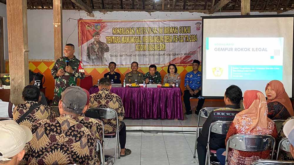 TMMD 122, Sinergi Kodim 0809/Kediri dan Badan Bea Cukai Kediri, Edukasi Warga Tentang UU Cukai