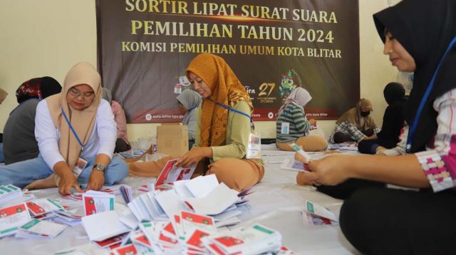 Pelipatan Surat Suara Dimulai, KPU Kota Blitar: Ada 2 Ribu Cadangan