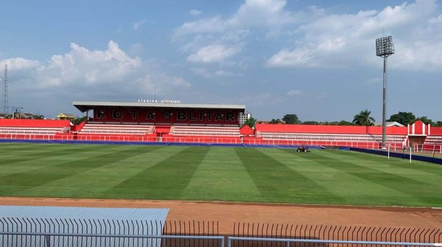 Rumput Stadion Supriyadi Kota Blitar Kelar Perbaikan, Begini Penampakannya