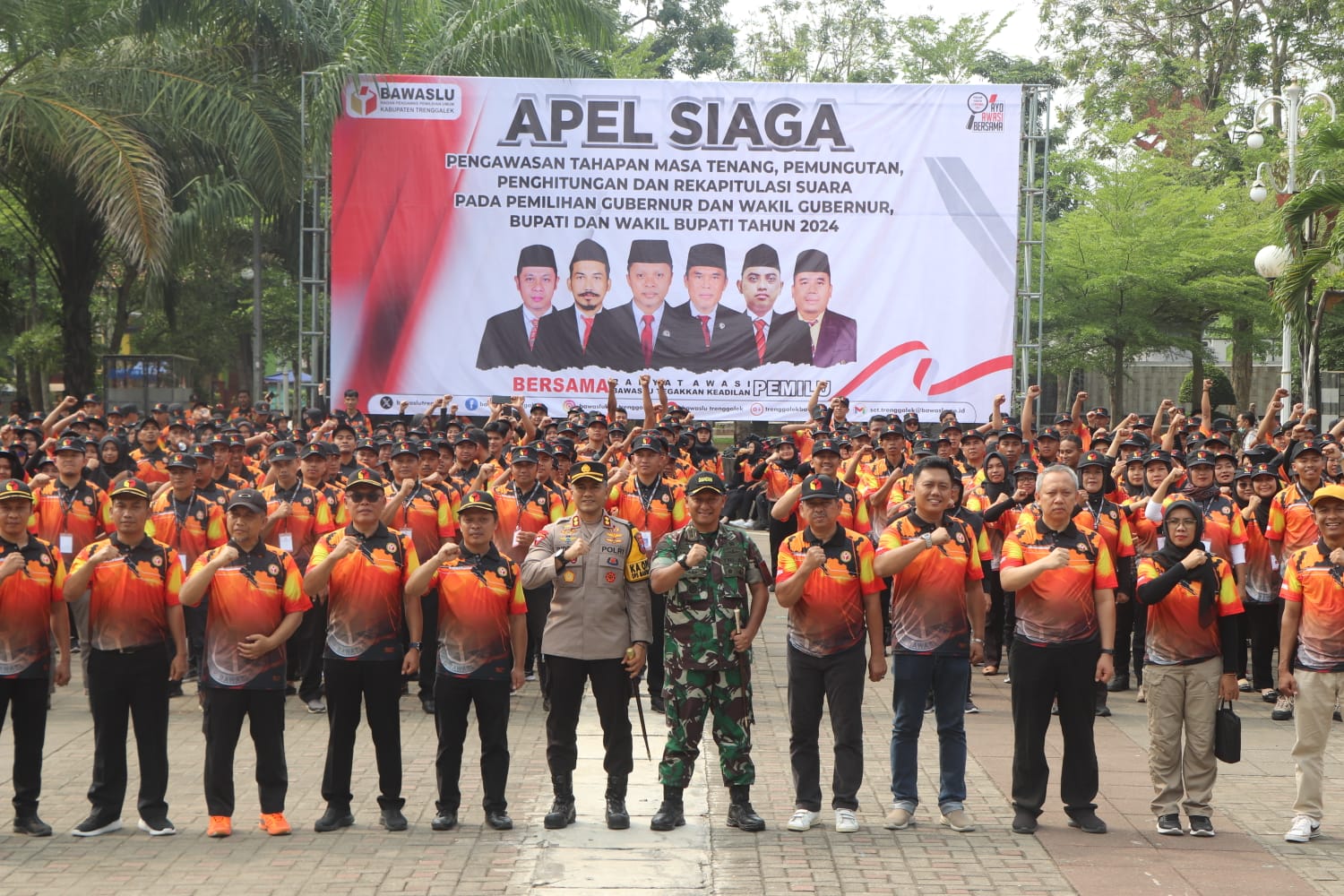 Trenggalek Apel Siaga Pengawasan Pilkada 2024, ini Atensinya