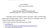 Pemkab Kediri terbitkan Surat Edaran Hadapi Kebencanaan, Untuk Kepala SKPD, Camat dan Kepala Desa