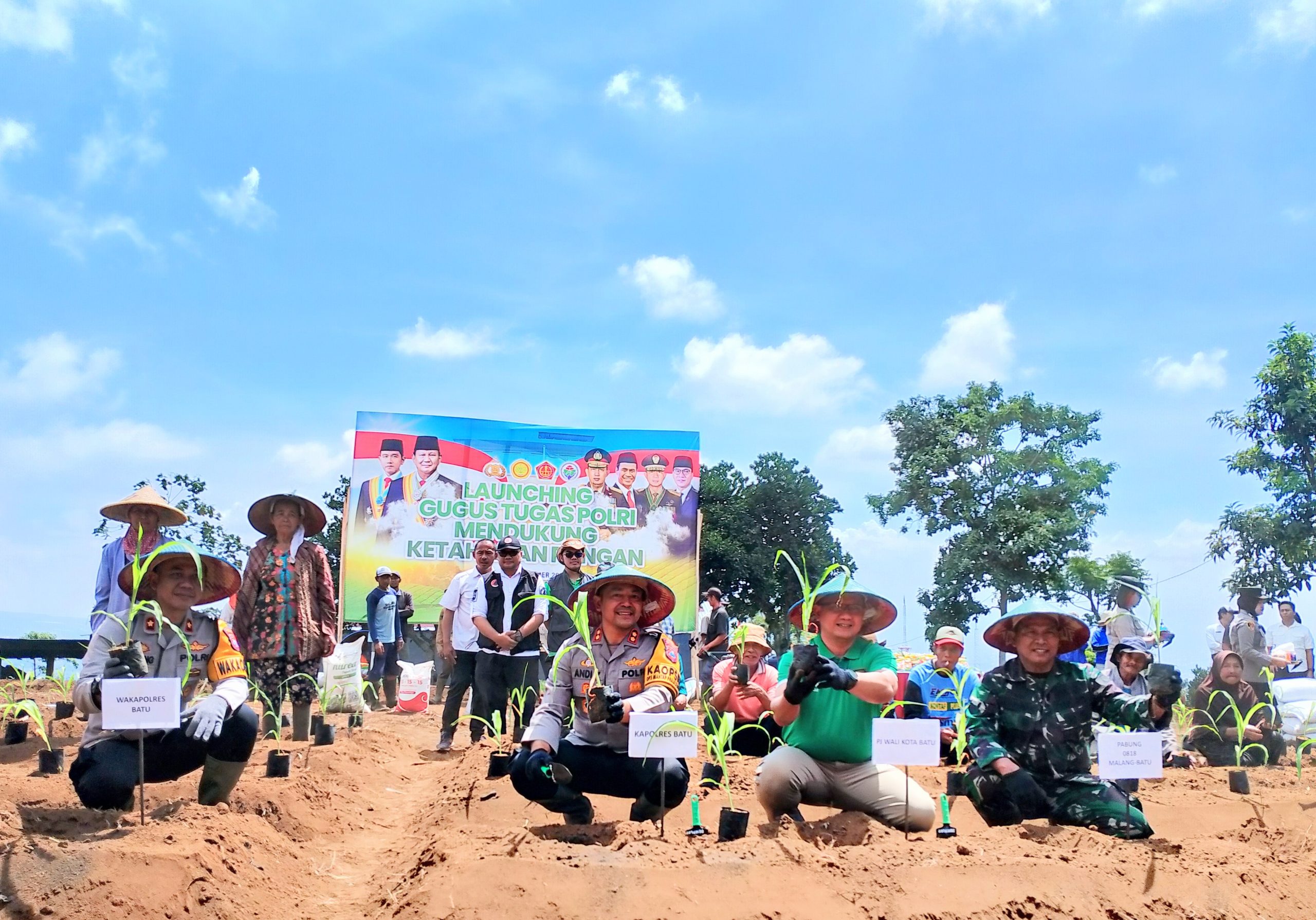Polres Batu Launching Gugus Tugas Polri Mendukung Program Ketahanan Pangan