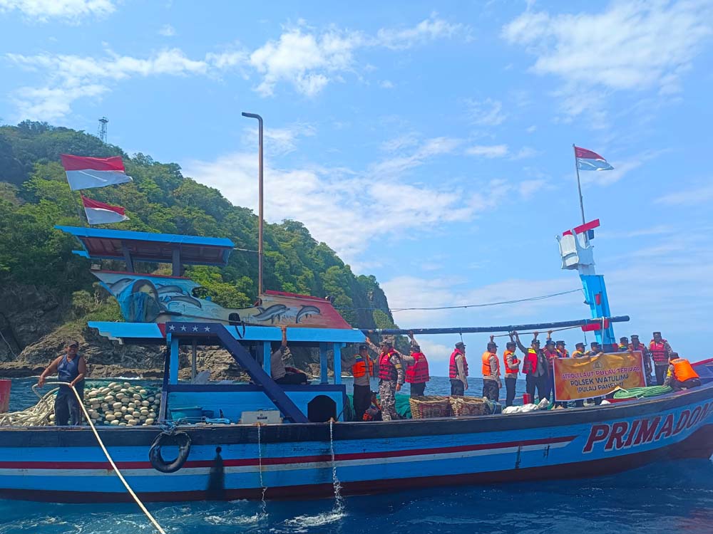 Cegah TPPO hingga Ilegal Fishing, Polres Trenggalek Rutin Patroli ke Pulau Terluar di Perairan Samudra Hindia