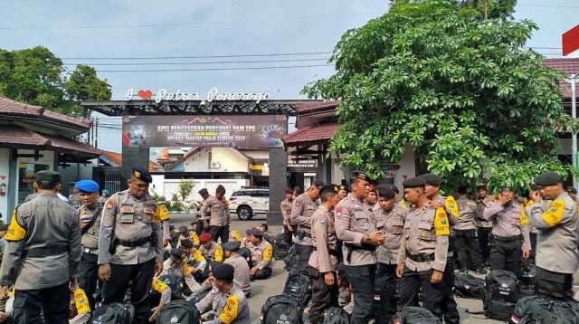 Ratusan Personel Polres Ponorogo Digeser, Siap Amankan Pilkada 2024