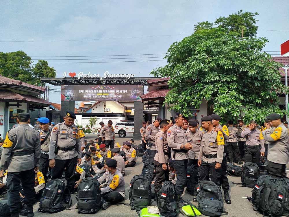 Ratusan Personel Polres Ponorogo Digeser, Siap Amankan Pilkada 2024