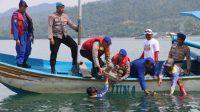 Polres Trenggalek Lakukan Transplantasi Terumbu Karang pada Peringatan HUT ke-74 Polairud