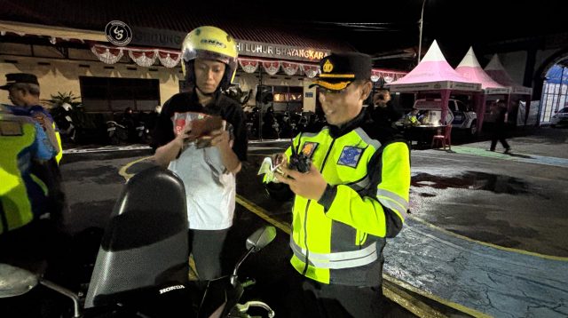 Satlantas Polres Kediri Kota Razia KRYD, Puluhan Pelanggar Terjaring Razia