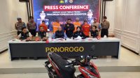 Satreskrim Polres Ponorogo Amankan ABH Pelaku Pencurian Sepeda Motor Asal Bandung