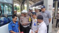 Jelang Libur Nataru, Satlantas Polres Ponorogo Gelar Pemeriksaan Angkutan Umum di Terminal Seloaji, ini Hasilnya